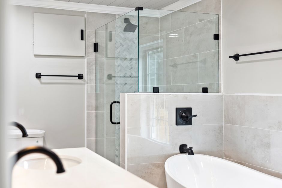 After — Aurora Accessible Shower with Grab Bars — Accessible/ADA Bathroom Remodel bathroom remodel