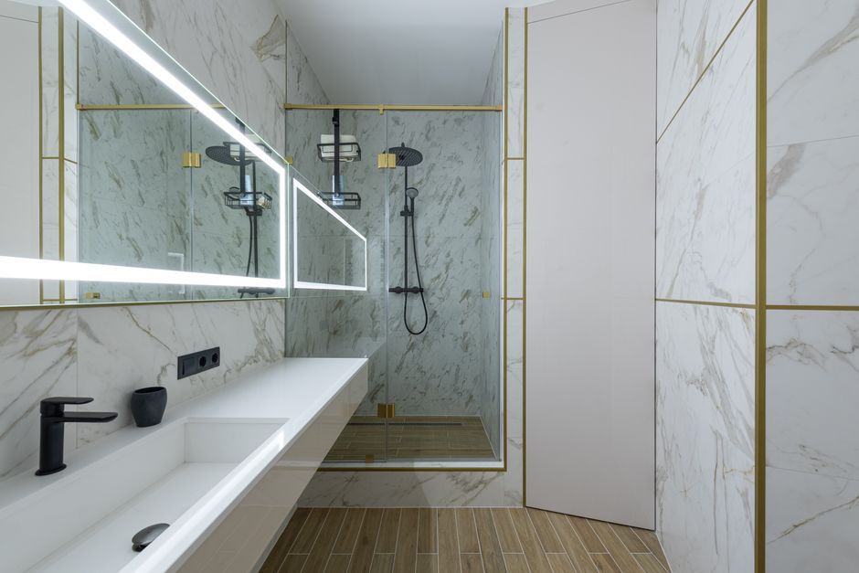Shower Door Installation bathroom remodeling project by BnB One Day Bath